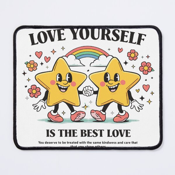 Item preview, Love Yourself Is The Best Love Retro Stars Poster designed and sold by Matinez Pink.