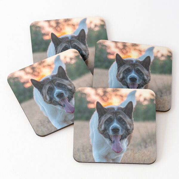 Item preview, Portrait of a Brindle and White Akita Dog designed and sold by VanGaldo.
