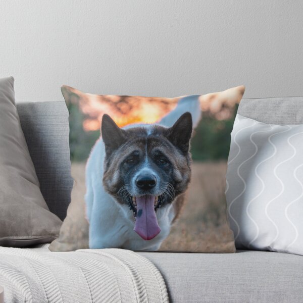 Item preview, Portrait of a Brindle and White Akita Dog designed and sold by VanGaldo.