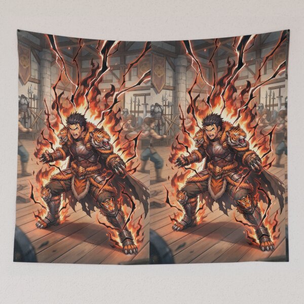 Item preview, tiger barbarian  (no border) designed and sold by Crimsonmerchant.