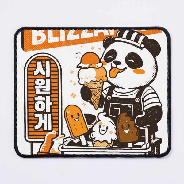 Item preview, Blizzanda Bored Panda Ice Cream Poster designed and sold by Matinez Pink.