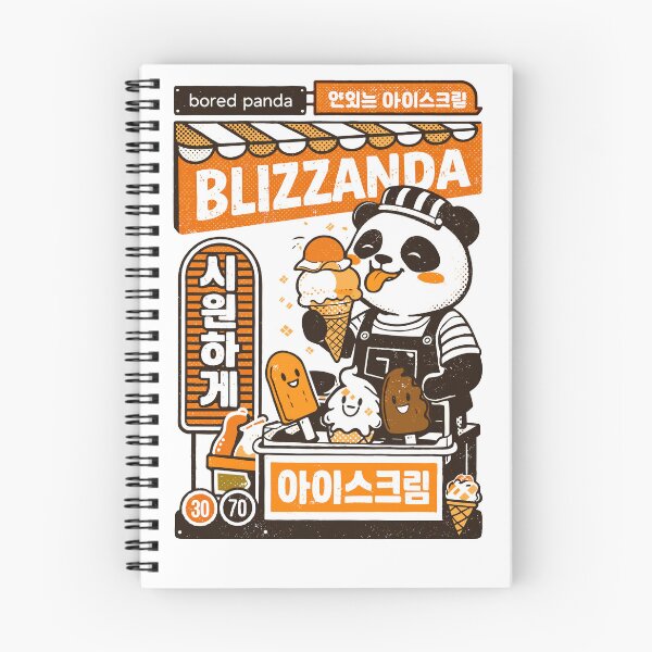 Item preview, Blizzanda Bored Panda Ice Cream Poster designed and sold by Matinez Pink.