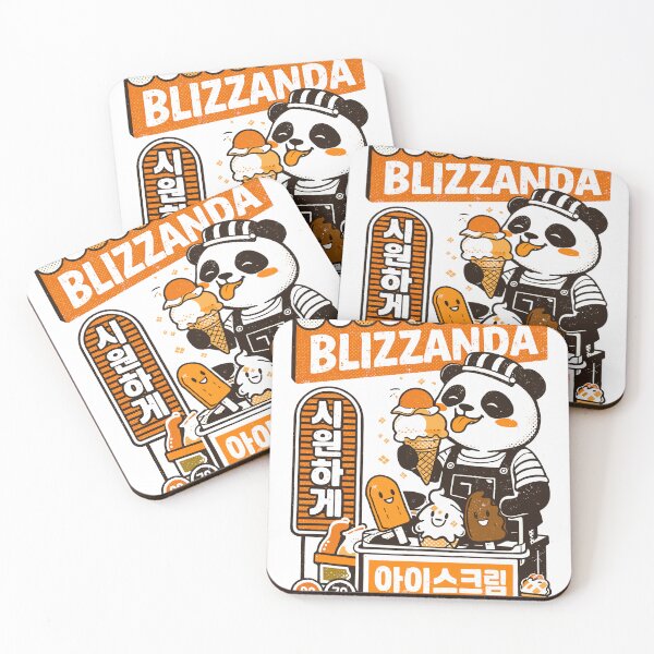 Item preview, Blizzanda Bored Panda Ice Cream Poster designed and sold by Matinez Pink.