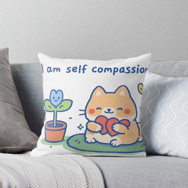 Item preview, I Am Self Compassion Dog Flower Poster designed and sold by Matinez Pink.