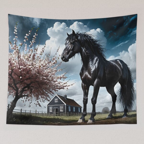 Item preview, But the big black horse said, "Look this way" - He said, "Hey lady, will you marry me?" 33 designed and sold by deep-sea-birds.