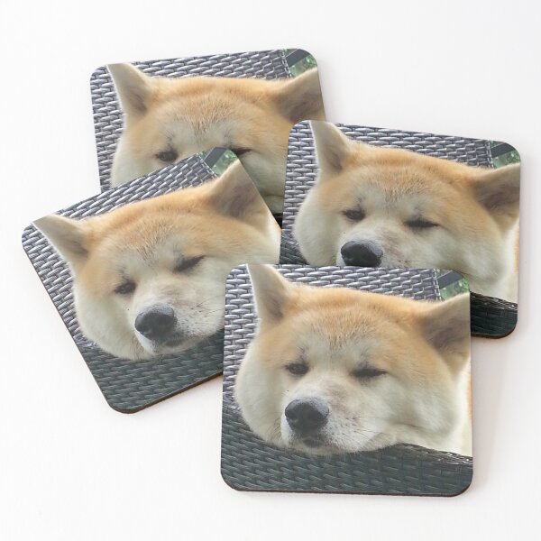 Item preview, White Akita Dog Resting Its Head designed and sold by VanGaldo.
