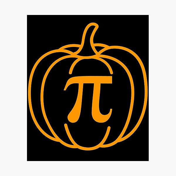 Item preview, Pumpkin Pi Math Teacher Funny Halloween Fall Math Nerd Orange Text designed and sold by MathWare MathClips.