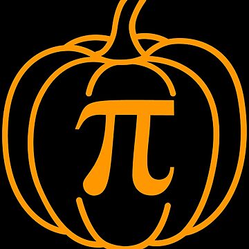 Artwork thumbnail, Pumpkin Pi Math Teacher Funny Halloween Fall Math Nerd Orange Text by MathWare MathClips