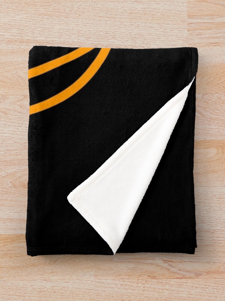 Thumbnail 3 of 6, Throw Blanket, Pumpkin Pi Math Teacher Funny Halloween Fall Math Nerd Orange Text designed and sold by MathWarez.