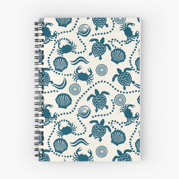 Item preview, Teal Ocean Life Pattern with Sea Turtles Crabs and Waves designed and sold by Kybruno's Creations.