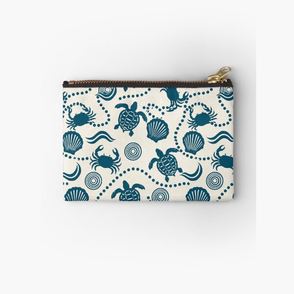 Item preview, Teal Ocean Life Pattern with Sea Turtles Crabs and Waves designed and sold by Kybruno's Creations.
