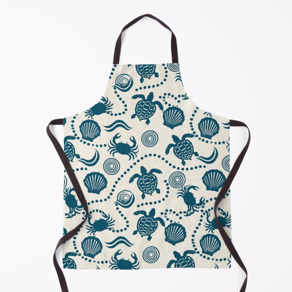 Item preview, Teal Ocean Life Pattern with Sea Turtles Crabs and Waves designed and sold by Kybruno's Creations.