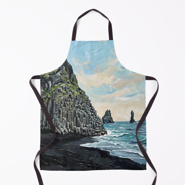 Item preview, Iceland Black Sand Beach Painting – Nordic Coastal Wall Art designed and sold by POSTERIOCREW.