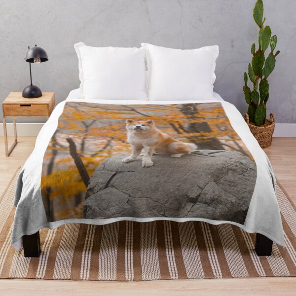 Item preview, Japanese Akita Inu Sitting on a Large Rock designed and sold by VanGaldo.