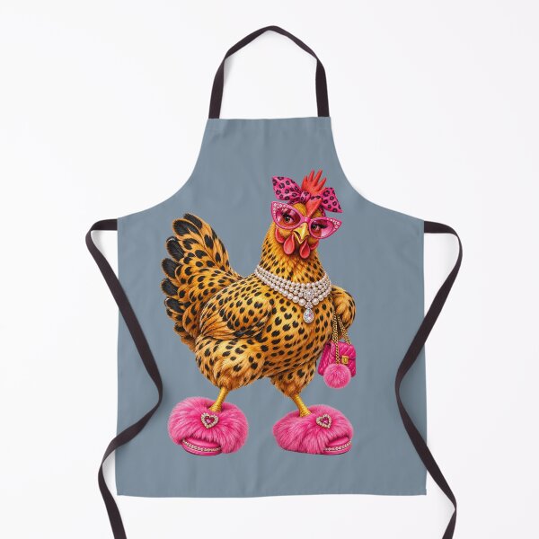 Item preview, Sassy Leopard Print Diva Chicken with Pink Accessories designed and sold by ShopFanCreation.