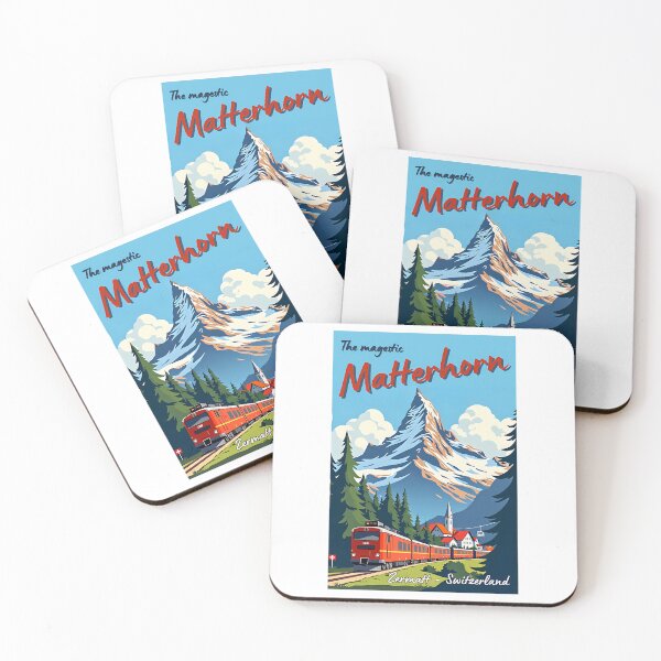 Item preview, A Vintage Travel Illustration Of Matterhorn Mountain - Zermatt - Switzerland designed and sold by flamesnejme.