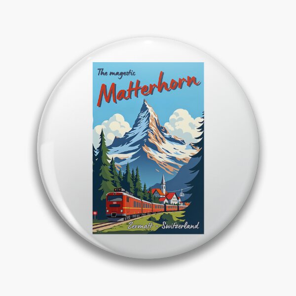 Item preview, A Vintage Travel Illustration Of Matterhorn Mountain - Zermatt - Switzerland designed and sold by flamesnejme.