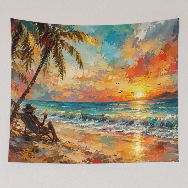 Item preview, Sunset Serenade in Paradise Art Print By Joey Santiago Fine Art designed and sold by Joey Santiago.