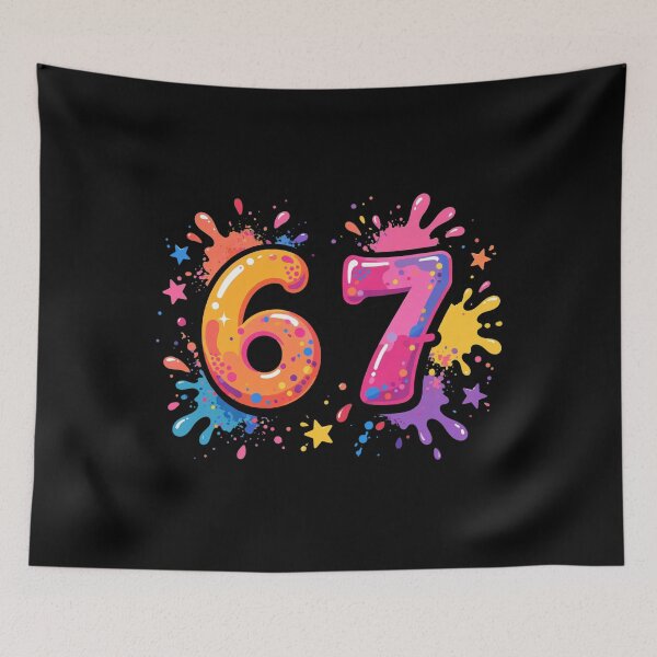 Item preview, 6 7 - Colorful Paint Splatter - Funny 6 7 Meme designed and sold by Vibe-Vary.