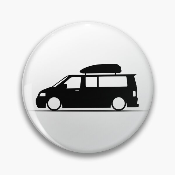 Item preview, T5 Transporter Van With Roof Box Silhouette – Minimalist Design designed and sold by lowboxgarage.
