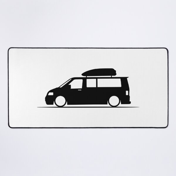 Item preview, T5 Transporter Van With Roof Box Silhouette – Minimalist Design designed and sold by lowboxgarage.