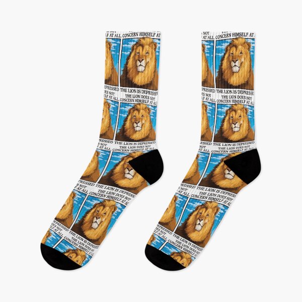 Aperçu de l'œuvre Le lion ne se préoccupe absolument pas – le lion est déprimé. créée et vendue par theandroidvivz.