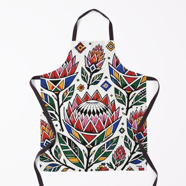 Item preview, Ndebele Folk Flowers – Geometric Protea Pattern designed and sold by MarekoraStudio.