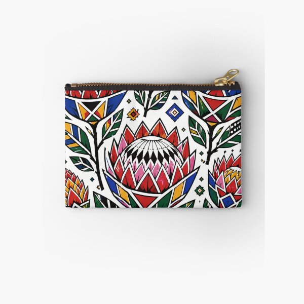 Item preview, Ndebele Folk Flowers – Geometric Protea Pattern designed and sold by MarekoraStudio.