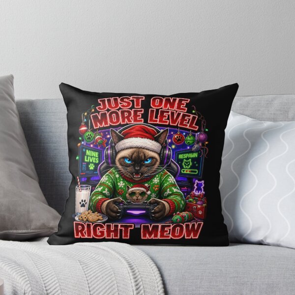 Item preview, Just One More Level Right Meow Gamer Cat Christmas designed and sold by Design Vibras.