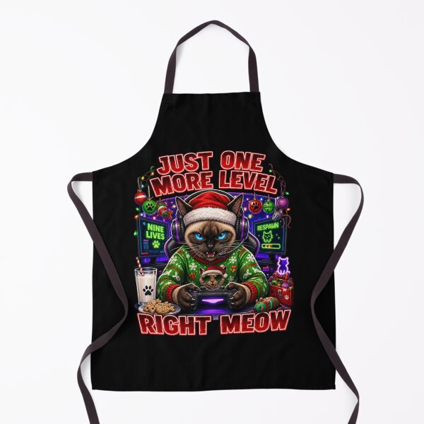 Item preview, Just One More Level Right Meow Gamer Cat Christmas designed and sold by Design Vibras.