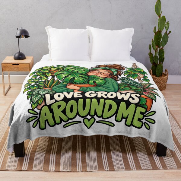Item preview, Love Grows Around Me Plant Mom Monstera designed and sold by CrazySzoopWorld.