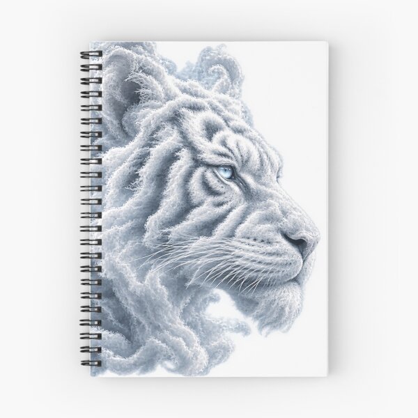 Aperçu de l'œuvre Cloud Tiger Profile – Nuage Artistique | White Cloud Tiger Fantasy Art | Plushiworld créée et vendue par PLUSHIWORLDtm.