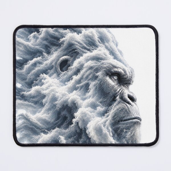 Item preview, Silverback Gorilla – Wild Portrait in White and Silver | Artistic Cloud-PLUSHIWORLD designed and sold by PLUSHIWORLDtm.