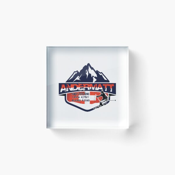 Item preview, Andermatt Ski Switzerland Skiing Alps Sticker T-Shirt 02 designed and sold by flamesnejme.