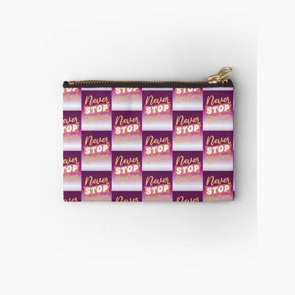 Item preview, Never Stop Smiling - Retro Motivational Positive Phrase designed and sold by AstronautMerch.