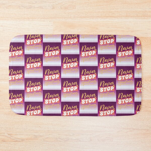 Item preview, Never Stop Smiling - Retro Motivational Positive Phrase designed and sold by AstronautMerch.