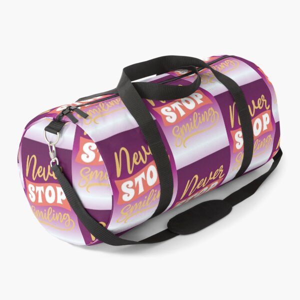 Item preview, Never Stop Smiling - Retro Motivational Positive Phrase designed and sold by AstronautMerch.