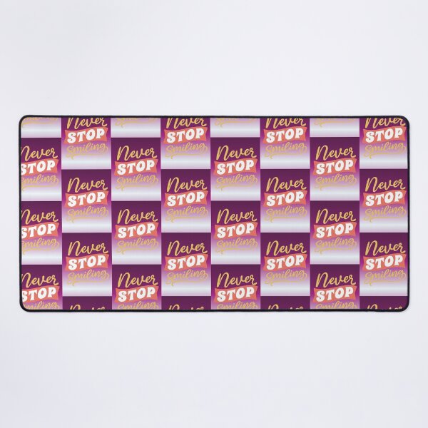 Item preview, Never Stop Smiling - Retro Motivational Positive Phrase designed and sold by AstronautMerch.