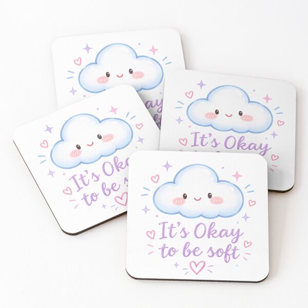 Item preview, It's Okay to be soft | Cute pastel clouds designed and sold by K-Fashion Hub.