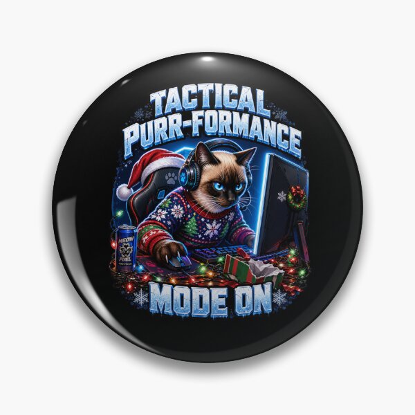 Item preview, Tactical Purr Formance Mode On Gamer Cat Christmas designed and sold by Design Vibras.