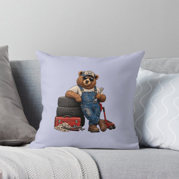 Item preview, Vintage Mechanic Bear – Retro Automotive Bear Design designed and sold by FootprintofLove.