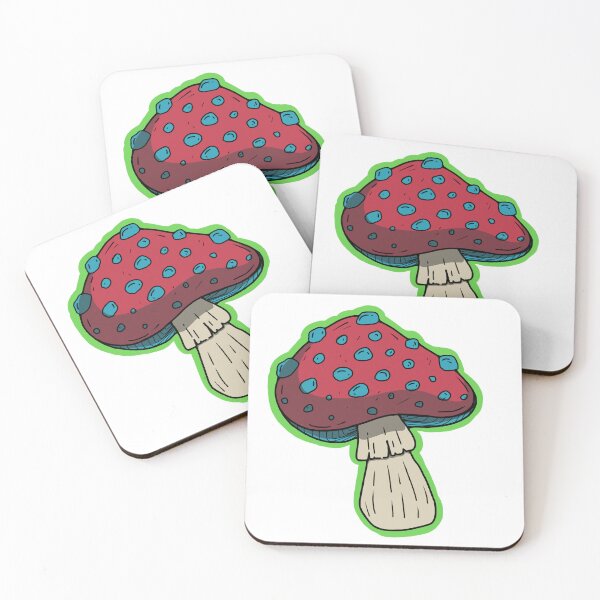 Item preview, Psychedelic Red and Blue Pop Art Mushroom designed and sold by Art by Sele.