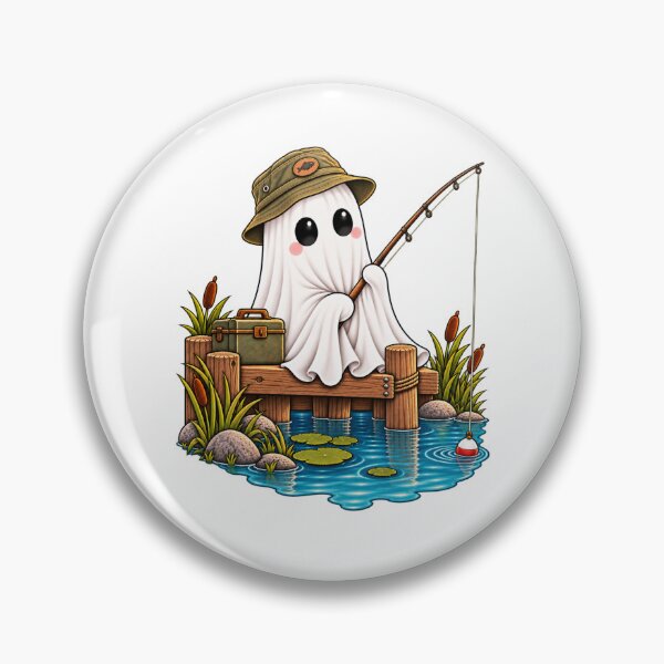 Item preview, Cute Ghost Fishing designed and sold by House Of Hauntlings.