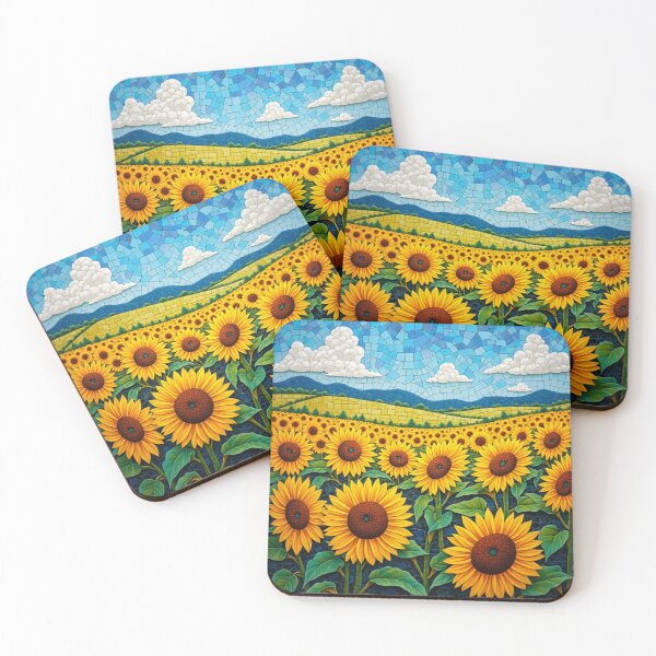 Item preview, Sunflower Mosaic Pattern designed and sold by VividSurfaces.