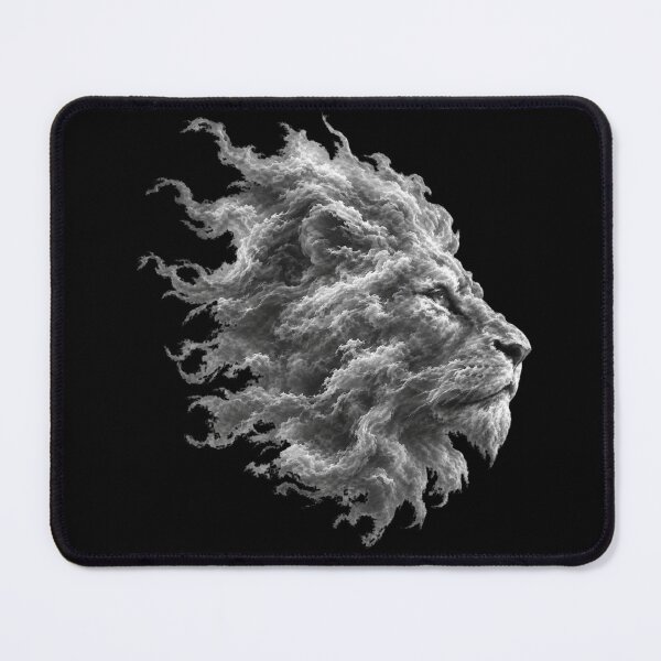 Item preview, Lion Head in Clouds – Feline Spirit and Celestial Mist | Plushiworld Artistic Cloud designed and sold by PLUSHIWORLDtm.