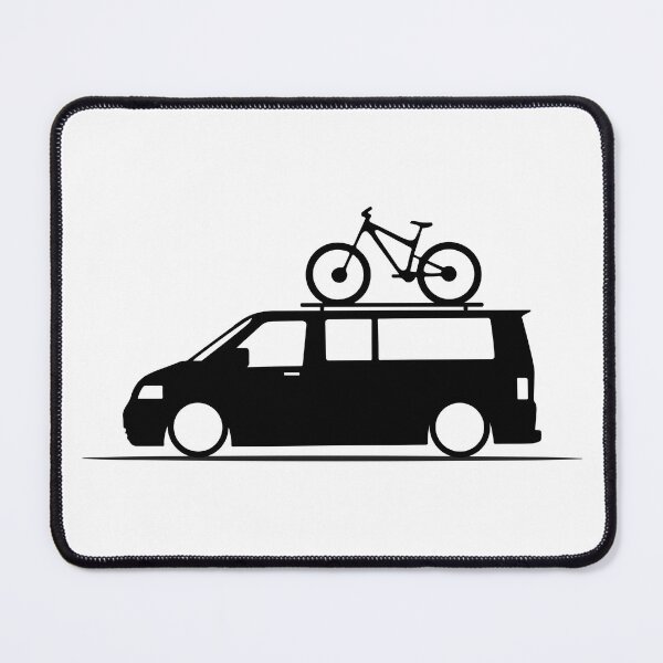 Item preview, T5 Transporter Van With Roof Bike Silhouette – Minimalist Design designed and sold by lowboxgarage.