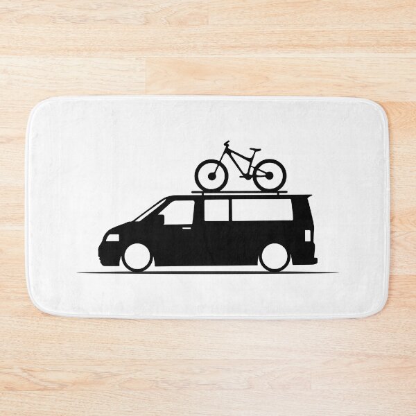 Item preview,  T5 Transporter Van With Roof Bike Silhouette – Minimalist Design designed and sold by lowboxgarage.
