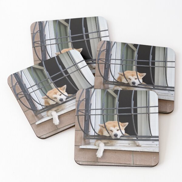 Item preview, Shiba Inu Peeking Through Window designed and sold by VanGaldo.