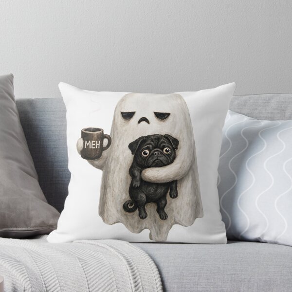Item preview, Grumpy Ghost Pug Coffee, Black Pug Ghost designed and sold by sdhizasSuski.