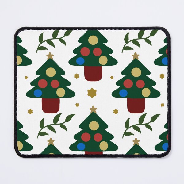 Item preview, Christmas Tree Bauble Pattern — Festive Green Gold Red Holiday Repeat Design designed and sold by HopeAndHustle.